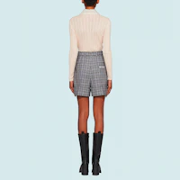 Shop (W) MIU MIU FW21 羊絨針織開衫毛衣 女士 米色 MMF492-1ZAI-F0A48