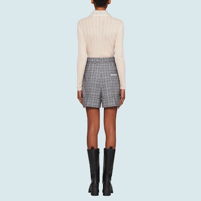 (W) MIU MIU FW21 Cardigan Kashmere Kait Wanita Beige MMF492-1ZAI-F0A48 Shop (W) MIU MIU FW21 Cardigan Kashmere Kait Wanita Beige MMF492-1ZAI-F0A48