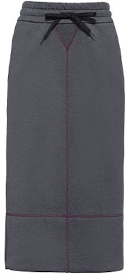 (W) MIU MIU FW21 對比縫線純色灰色中長裙 女裝 - 灰色. MJD175-1QHY-F0480 Order (W) MIU MIU FW21 對比縫線純色灰色中長裙 女裝 - 灰色. MJD175-1QHY-F0480