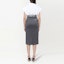 Shop (W) MIU MIU FW21 對比縫線純色灰色中長裙 女裝 - 灰色. MJD175-1QHY-F0480