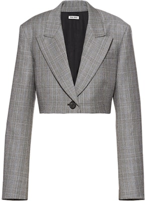 (W) Chaqueta Corta de Lana Cuadros Grises MIU MIU FW21 Manga Larga. MH1755-1Z96-F0031 Order (W) Chaqueta Corta de Lana Cuadros Grises MIU MIU FW21 Manga Larga. MH1755-1Z96-F0031