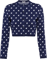 (Women) MIU MIU FW21 Intarsia Knit Sweater Blue MMF516-1ZFC-F0008 (Women) MIU MIU FW21 Intarsia Knit Sweater Blue MMF516-1ZFC-F0008