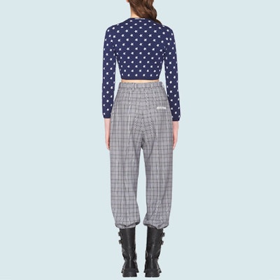 (W) MIU MIU FW21 蓝色提花针织毛衣 MMF516-1ZFC-F0008 Shop (W) MIU MIU FW21 蓝色提花针织毛衣 MMF516-1ZFC-F0008