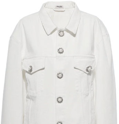 (W) Chaqueta Oversize de Denim Blanca MIU MIU FW21 con Detalles Exclusivos. GWB121-4YE-F0009 Sizing (W) Chaqueta Oversize de Denim Blanca MIU MIU FW21 con Detalles Exclusivos. GWB121-4YE-F0009
