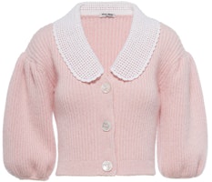 (Women) MIU MIU FW21 Pink Button-Up Long Sleeve Knit Cardigan. MMF487-1Y4L-F0E18 (Women) MIU MIU FW21 Pink Button-Up Long Sleeve Knit Cardigan. MMF487-1Y4L-F0E18