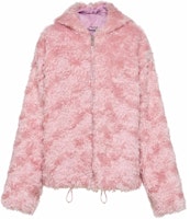 (Women) MIU MIU FW21 Pink Mohair Hooded Jacket. MZV004-1ZQ6-F0E18 (Women) MIU MIU FW21 Pink Mohair Hooded Jacket. MZV004-1ZQ6-F0E18