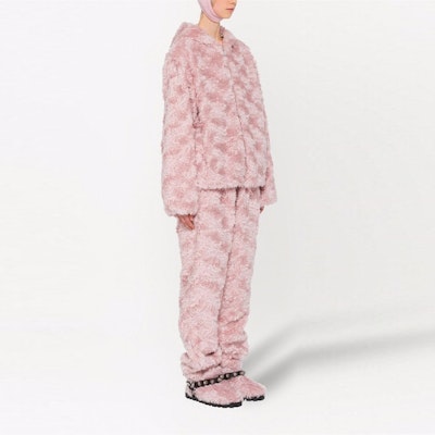 (Women) MIU MIU FW21 Pink Mohair Hooded Jacket. MZV004-1ZQ6-F0E18 Lookbook (Women) MIU MIU FW21 Pink Mohair Hooded Jacket. MZV004-1ZQ6-F0E18