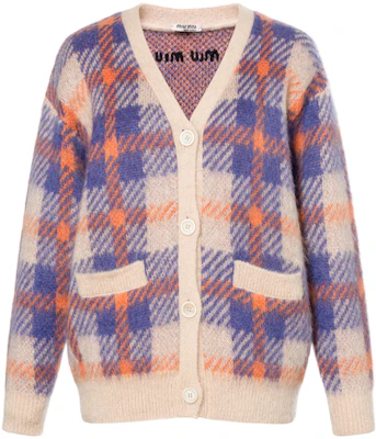 (Women) MIU MIU FW21 Plaid Mohair Oversized Knit Sweater Women’s Snow White. MMF502-1ZAS-F0627 Buy (Women) MIU MIU FW21 Plaid Mohair Oversized Knit Sweater Women’s Snow White. MMF502-1ZAS-F0627