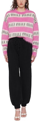 (Women) MIU MIU FW21 Red Mohair Printed Pullover Sweater. MML482-1ZAP-F0029 Lookbook (Women) MIU MIU FW21 Red Mohair Printed Pullover Sweater. MML482-1ZAP-F0029