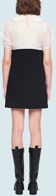 (W) MIU MIU 秋冬21 缎面黑白拼色短袖连衣裙 MF4333-1TF6-F0002 Shop (W) MIU MIU 秋冬21 缎面黑白拼色短袖连衣裙 MF4333-1TF6-F0002