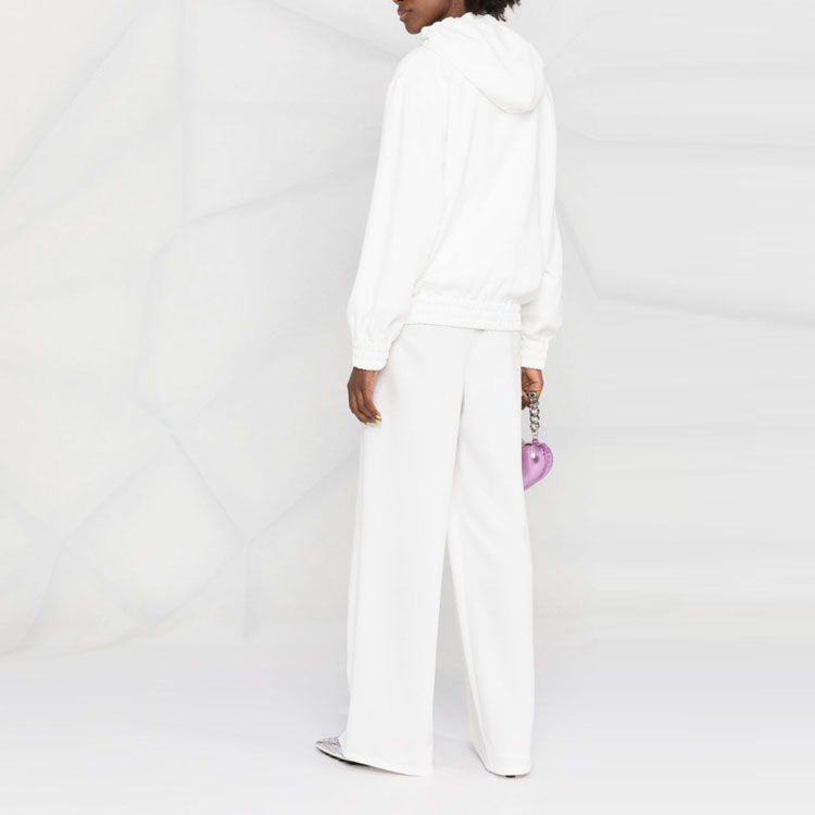 (Women) Miu Miu FW21 White Hoodie Jacket with Logo Patch and Zipper ML8031-YXHF-0009 圖 4