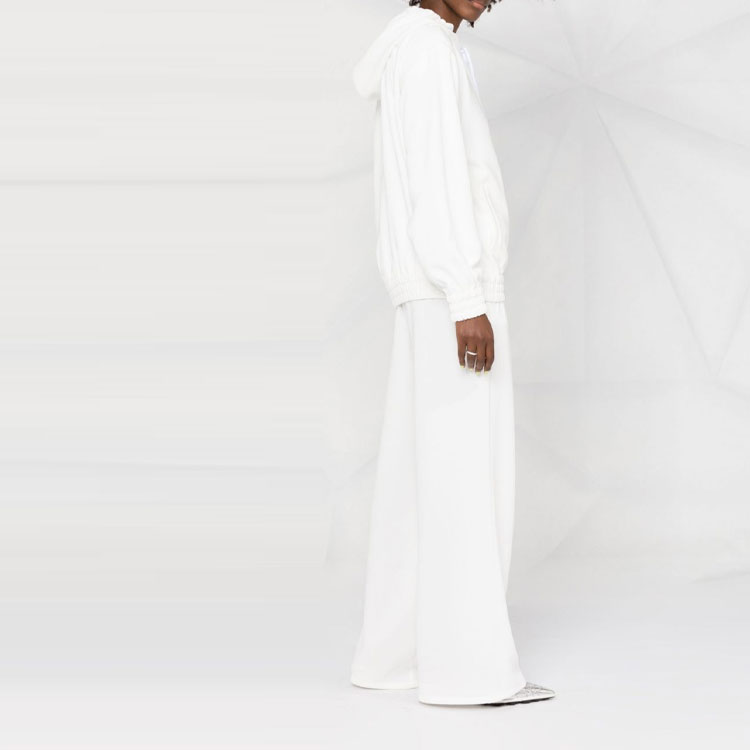 (Women) Miu Miu FW21 White Hoodie Jacket with Logo Patch and Zipper ML8031-YXHF-0009 圖 5