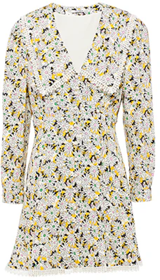 (W) MIU MIU 2021秋冬黄V领印花长袖A字连衣裙女装。 MF4366-1ZP6-F0010 Buy (W) MIU MIU 2021秋冬黄V领印花长袖A字连衣裙女装。 MF4366-1ZP6-F0010