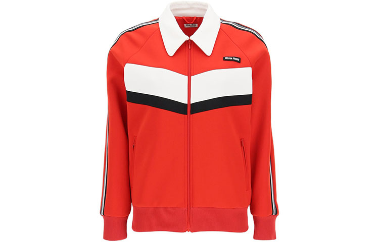 Order (W) 미우미우 FW21 지퍼업 카라 롱슬리브 자켓 레드 MJL756-1Z16-F0011