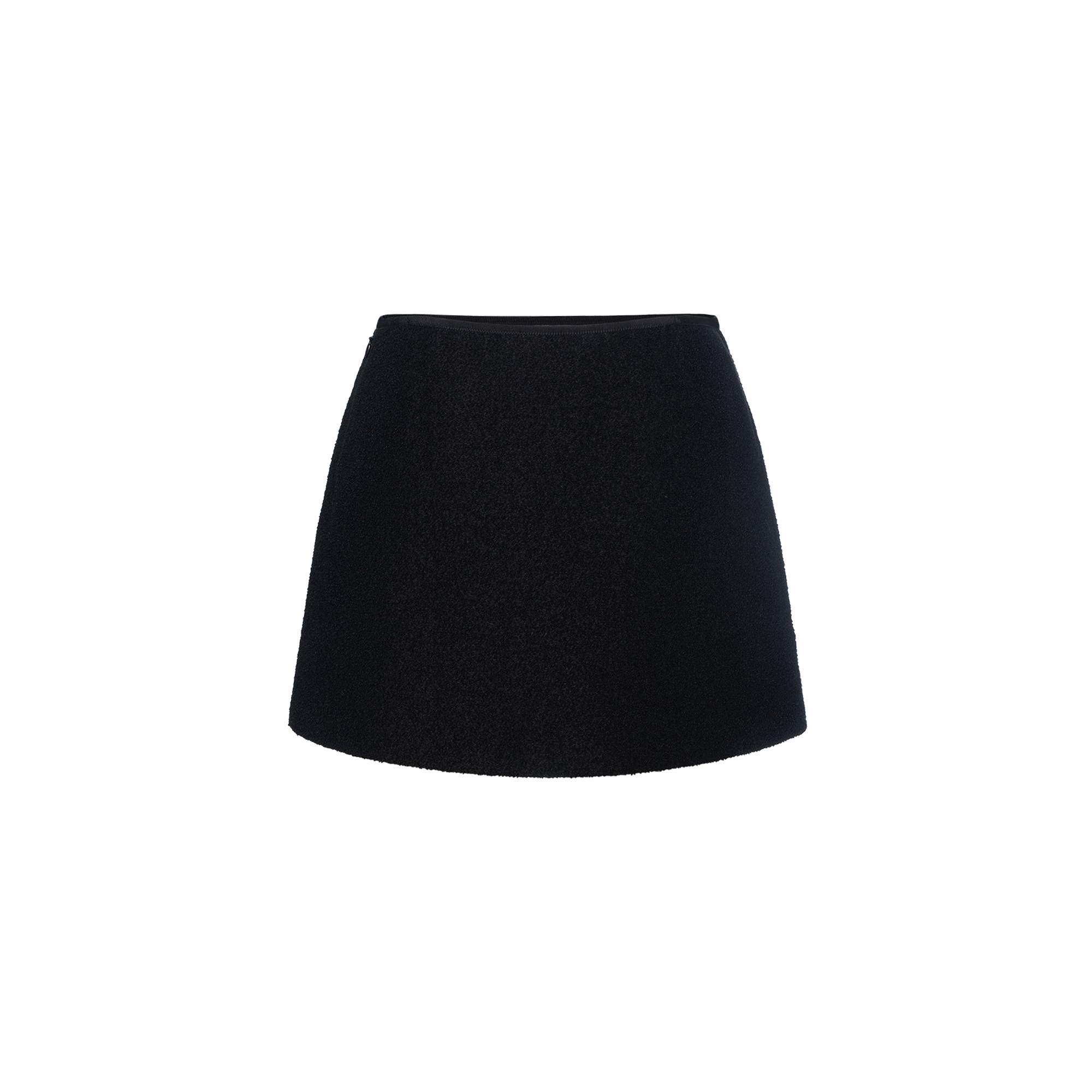 (Women) MIU MIU FW22  Black High-Waisted Casual Short Skirt. MG181-3GWV-F0002