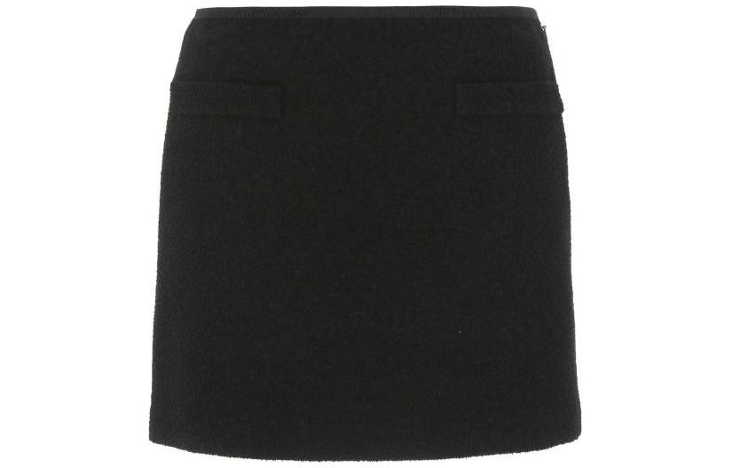 (Women) MIU MIU FW22  Black High-Waisted Casual Short Skirt. MG181-3GWV-F0002 圖 3