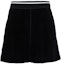 Buy (Women) MIU MIU FW22 Black High-Waisted Loose Shorts with Striped Trim. MP1628-068-F0002