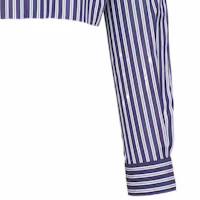 Cheap (W) MIU MIU FW22 藍色條紋標誌襯衫長袖上衣。 MK1708-11O0-F0008