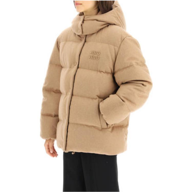 (Women) MIU MIU FW22  Brown Logo Hooded Down Jacket ML857-11GM-F0040 圖 5