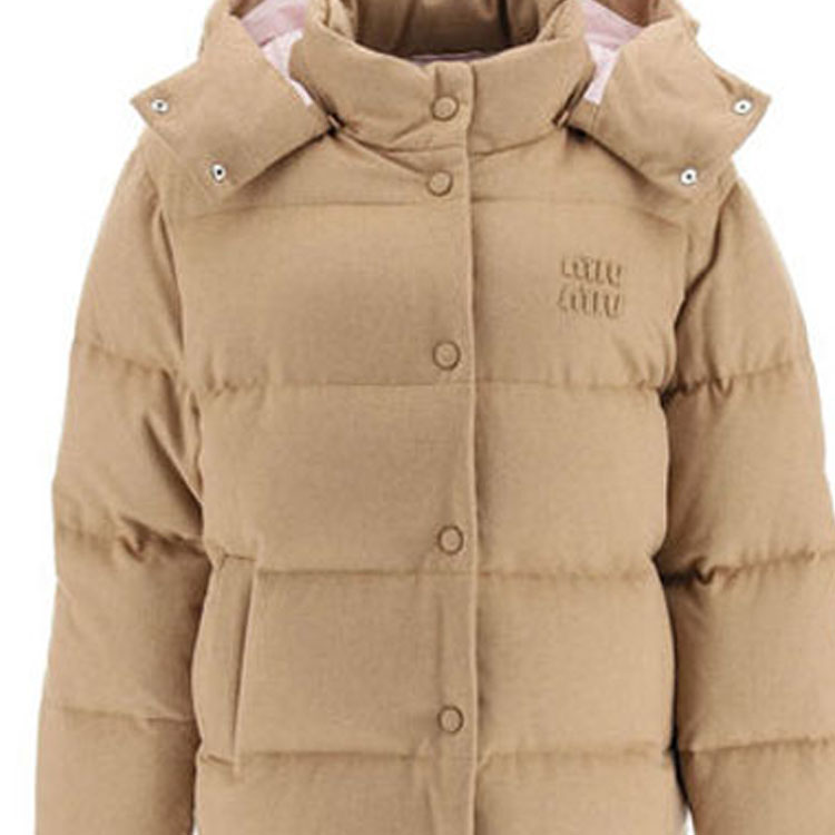(Women) MIU MIU FW22  Brown Logo Hooded Down Jacket ML857-11GM-F0040 圖 6