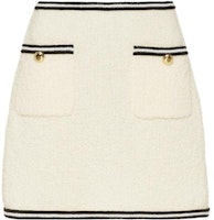 (Women) MIU MIU FW22 Colorblock Striped Short Skirt Off-White MG1746-2E37-F0009 (Women) MIU MIU FW22 Colorblock Striped Short Skirt Off-White MG1746-2E37-F0009