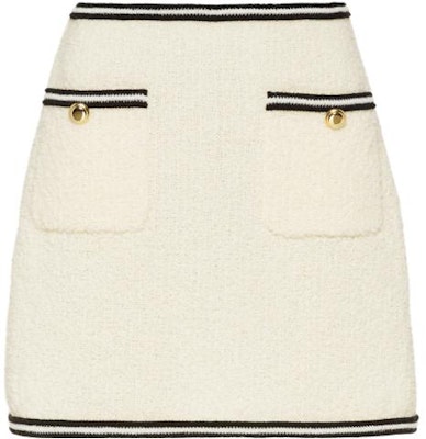 (W) MIU MIU 2022秋冬 拼色条纹短裙 米白色 MG1746-2E37-F0009 Buy (W) MIU MIU 2022秋冬 拼色条纹短裙 米白色 MG1746-2E37-F0009