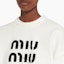 Details for (W) MIU MIU FW22 刺绣标志白色套头衫卫衣 MJL911-12MI-F0009