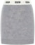 Order (W) MIU MIU FW22 灰色针织中腰修身短裙带标志拼接. MMG402-1V8X-F0031