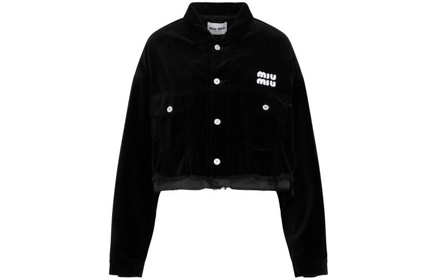 (Women) MIU MIU FW22  Long Sleeve Button-Up Jacket Black ML878-1Z36-F0002