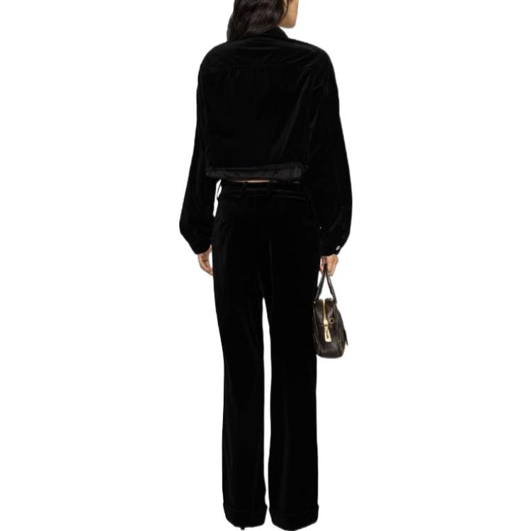 Shop (W) MIU MIU FW22 黑色長袖紐扣外套 ML878-1Z36-F0002