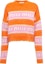 Order (W) MIU MIU 秋冬款宽松条纹撞色针织Logo毛衣 - 橙色多彩条纹. MML673-11YG-F0049