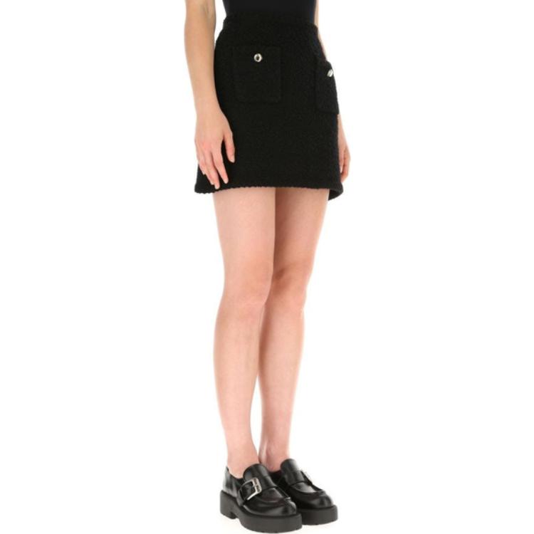 Purchase (W) MIU MIU FW22 纯色短裙 黑色 MG1746-2E37-F0002