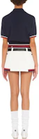 Shop (W) MIU MIU FW22 白色條紋針織Logo迷你裙 MG1874-1TQX-F0009