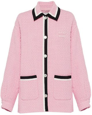 (W) MIU MIU FW22粉色條紋字母領長袖外套女款 ML853-11D1-F0028 Buy (W) MIU MIU FW22粉色條紋字母領長袖外套女款 ML853-11D1-F0028