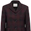 Details for (W) MIU MIU FW22 チェック柄シングルブレストブレザージャケット レディース レッド MH1783-113M-F0007