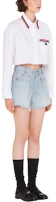 (Women) MIU MIU FW22 Washed Denim Shorts with Side Pockets Women’s Blue GWP439-11D8-F0076 Purchase (Women) MIU MIU FW22 Washed Denim Shorts with Side Pockets Women’s Blue GWP439-11D8-F0076