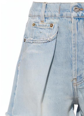 (Women) MIU MIU FW22 Washed Denim Shorts with Side Pockets Women’s Blue GWP439-11D8-F0076 Details for (Women) MIU MIU FW22 Washed Denim Shorts with Side Pockets Women’s Blue GWP439-11D8-F0076