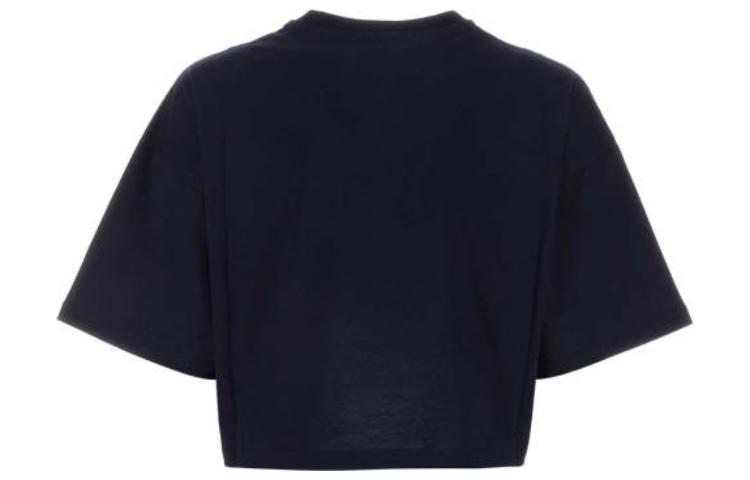 Lookbook (W) MIU MIU FW23 Kaos Crop Lengan Pendek Hitam Wanita MJN385-1YXT-F0008