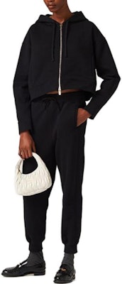 (Women) MIU MIU FW23 Black Solid Zip-Up Hoodie Jacket. MJL954-13FV-F0002-S-232 Lookbook (Women) MIU MIU FW23 Black Solid Zip-Up Hoodie Jacket. MJL954-13FV-F0002-S-232