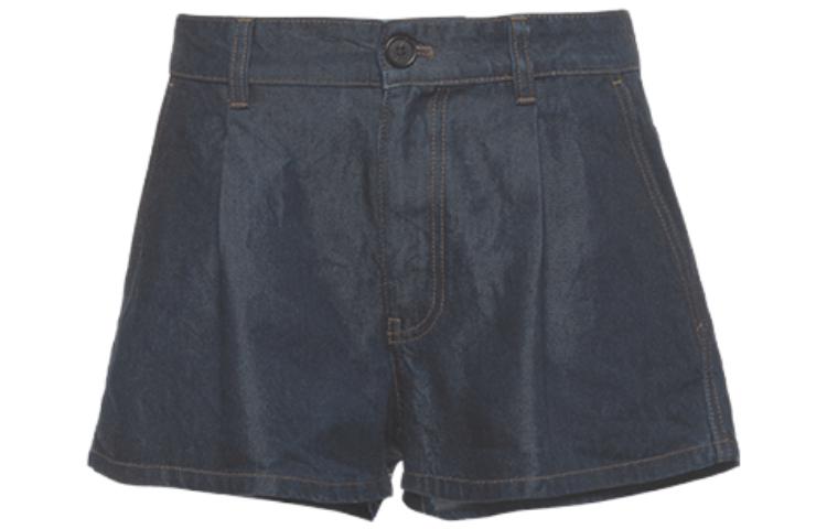 (Women) MIU MIU FW23  Blue Mid-Waist Casual Straight Shorts GWP477-13MJ-F0008-S-232 圖 2