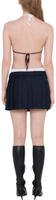 (Women) MIU MIU FW23 Blue Pleated Mid-Rise Mini Skirt Casual Style. MG2032-11AD-F0008-S-232 Shop (Women) MIU MIU FW23 Blue Pleated Mid-Rise Mini Skirt Casual Style. MG2032-11AD-F0008-S-232