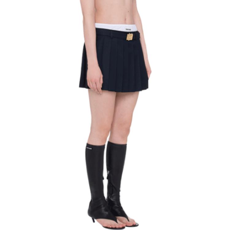 (Women) MIU MIU FW23  Blue Pleated Mid-Rise Mini Skirt Casual Style. MG2032-11AD-F0008-S-232 圖 5