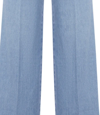 (W) MIU MIU FW23 Jeans Denim Biru Lurus dengan Resleting dan Kantong Samping. GWP473-131k-F0013-S-232 Sizing (W) MIU MIU FW23 Jeans Denim Biru Lurus dengan Resleting dan Kantong Samping. GWP473-131k-F0013-S-232