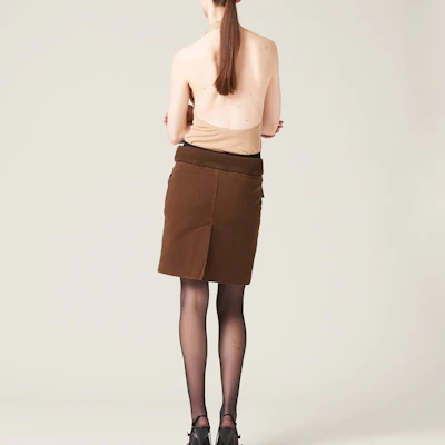 (Women) MIU MIU FW23 Cocoa Brown Embroidered Logo Casual Straight Skirt. MG2105-13SI-F0324-S-232 Shop (Women) MIU MIU FW23 Cocoa Brown Embroidered Logo Casual Straight Skirt. MG2105-13SI-F0324-S-232