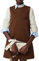 (Women) MIU MIU FW23 Cocoa Brown Sleeveless Short Dress MF5146-13SI-F0324-S-232 (Women) MIU MIU FW23 Cocoa Brown Sleeveless Short Dress MF5146-13SI-F0324-S-232