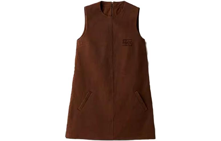 Order (W) MIU MIU FW23 可可棕无袖短连衣裙 MF5146-13SI-F0324-S-232