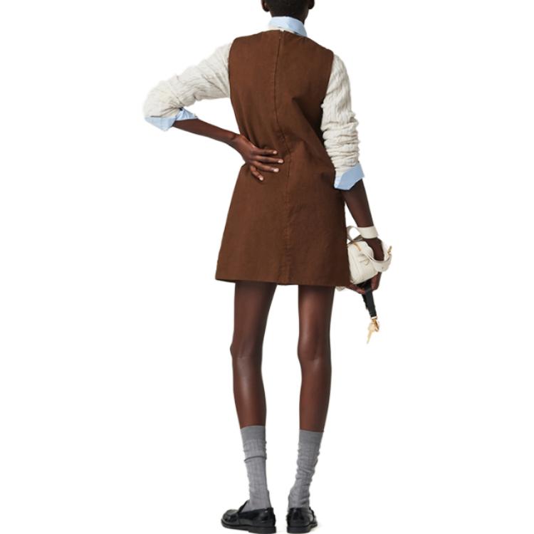 Shop (W) MIU MIU FW23 可可棕无袖短连衣裙 MF5146-13SI-F0324-S-232