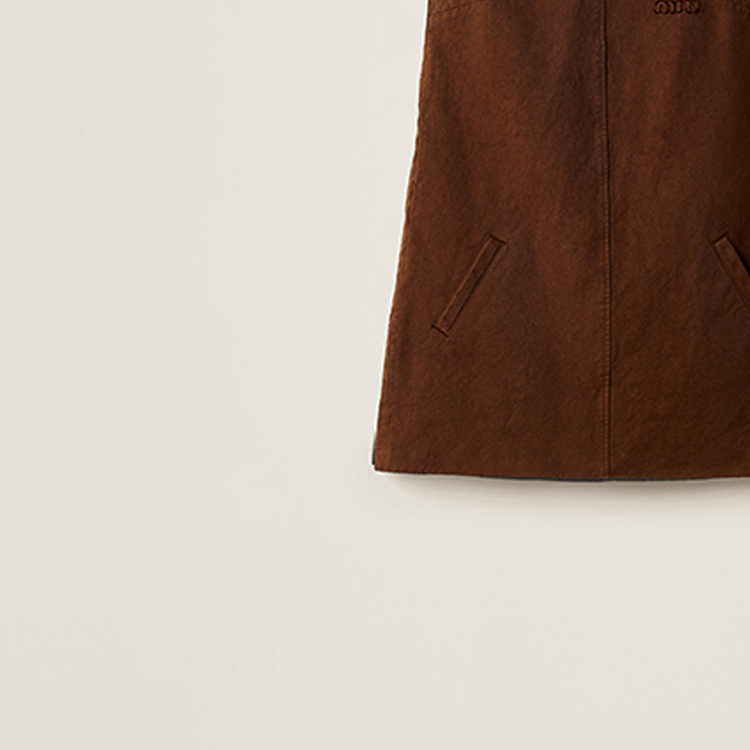 Sizing (W) MIU MIU FW23 可可棕无袖短连衣裙 MF5146-13SI-F0324-S-232