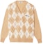 Order (W) MIU MIU FW23拼色菱形针织毛衣-驼棕色. MML826-13MN-F0040-S-232