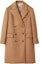 Order (Women) MIU MIU FW23 Double-Breasted Long Coat in Camel Brown. MS1982-13OM-F0040-S-232